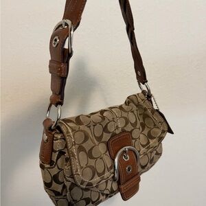 vintage Coach Soho Signature Canvas Small Shoulder Bag